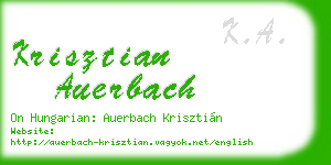 krisztian auerbach business card